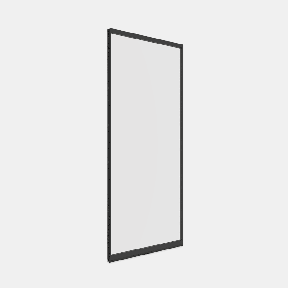 Inspire glass wall system with a single panel shown