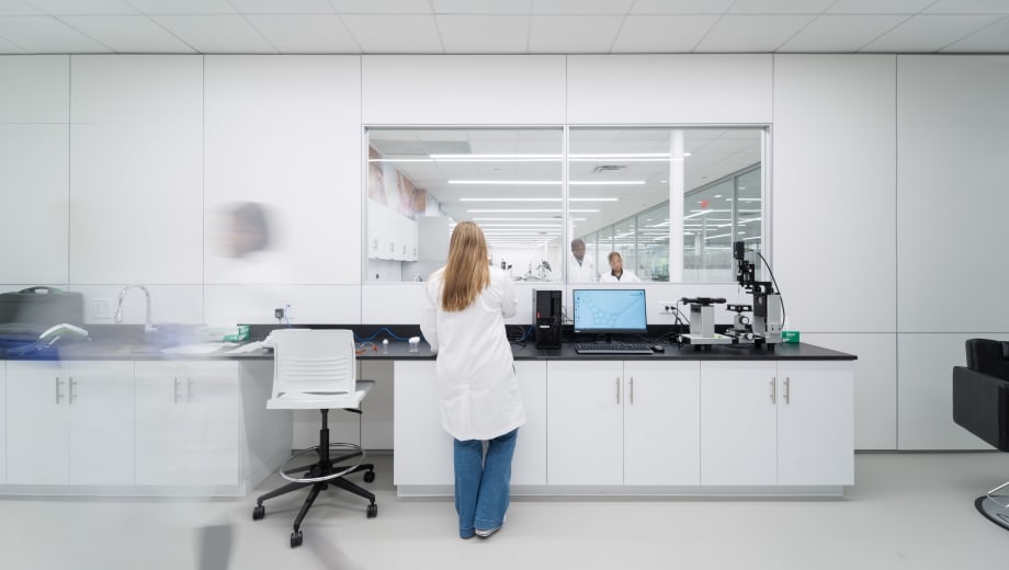 Image of a modular casework solution in a healthcare environment