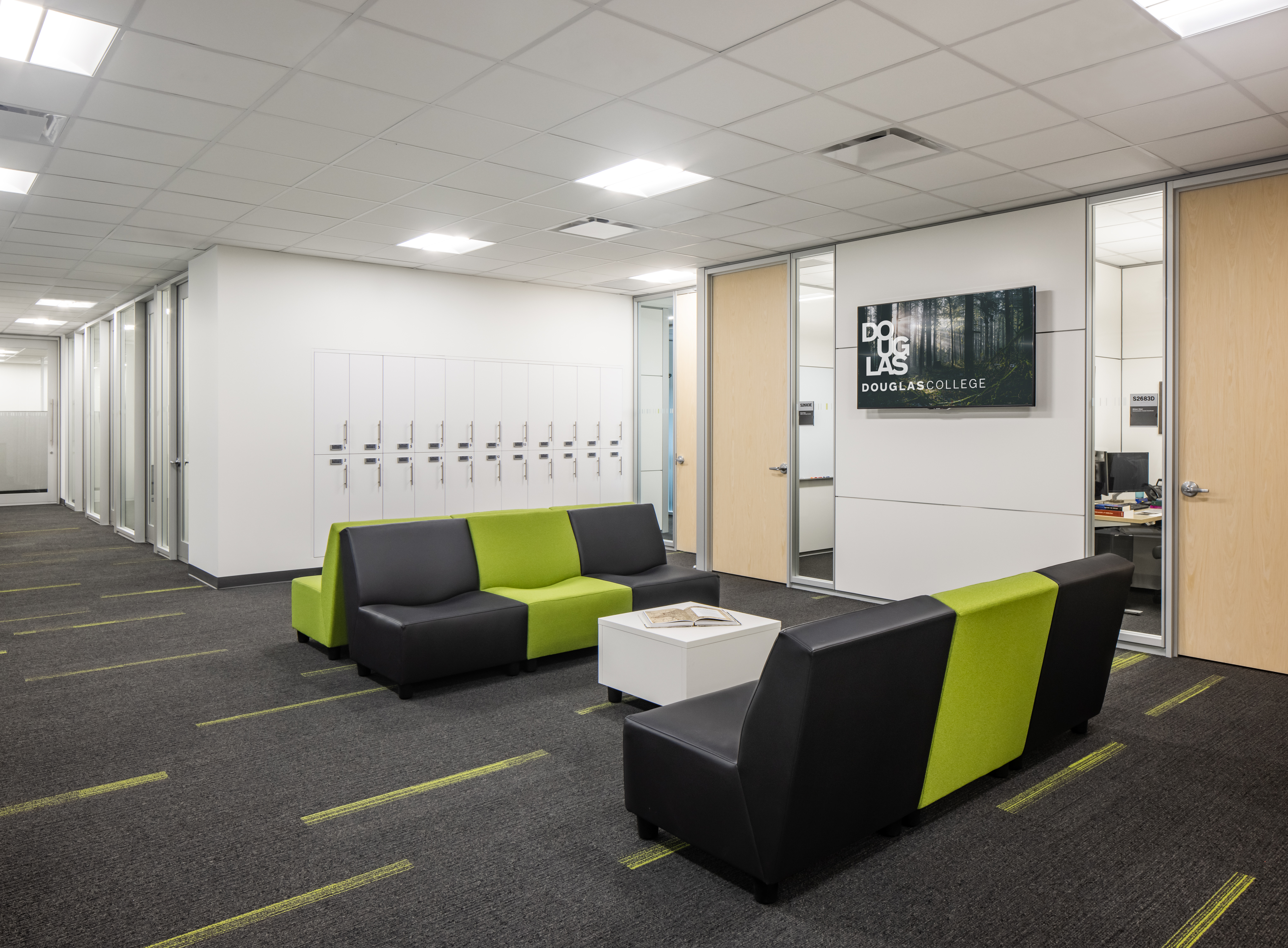 Higher education open space training center with sustainable construction