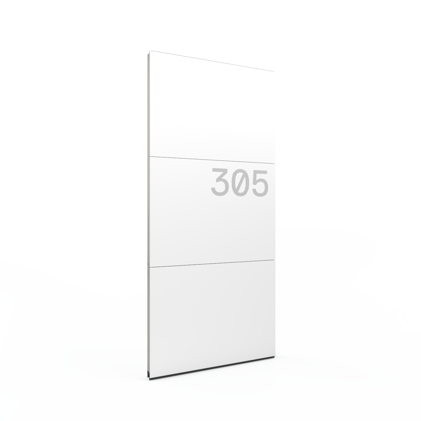 Image of a modular solid wall with a graphic wall panel.